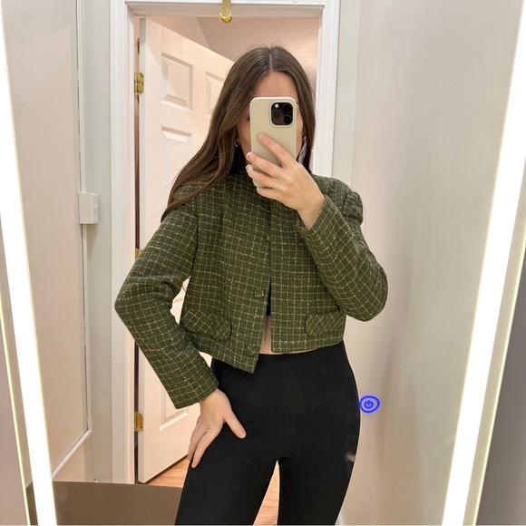 Vintage Tweed Wool Blazer Skirt Suit Set sz Small - Picture 3 of 15